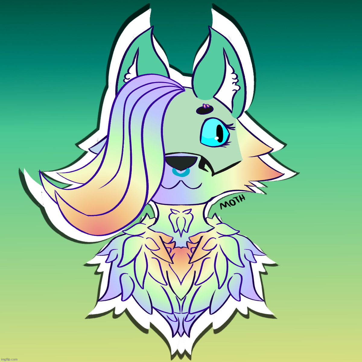 icon for THERIAN-MINT (Mint's character, my art) | image tagged in furry,art,drawings,free | made w/ Imgflip meme maker