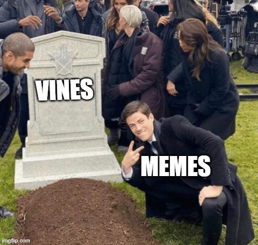 Grant Gustin over grave | VINES; MEMES | image tagged in grant gustin over grave | made w/ Imgflip meme maker