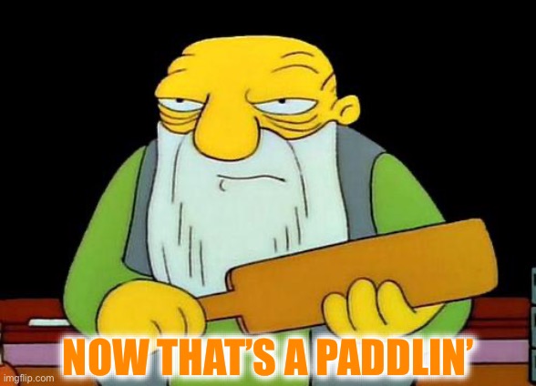 That's a paddlin' Meme | NOW THAT’S A PADDLIN’ | image tagged in memes,that's a paddlin' | made w/ Imgflip meme maker