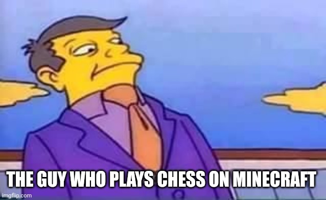 skinner pathetic | THE GUY WHO PLAYS CHESS ON MINECRAFT | image tagged in skinner pathetic | made w/ Imgflip meme maker