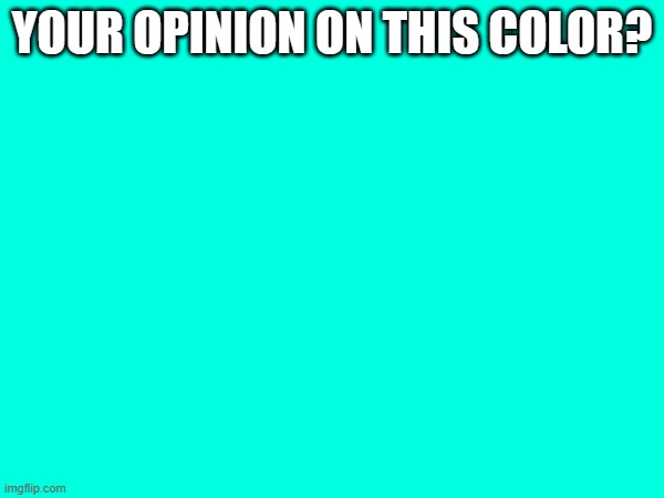 YOUR OPINION ON THIS COLOR? | made w/ Imgflip meme maker