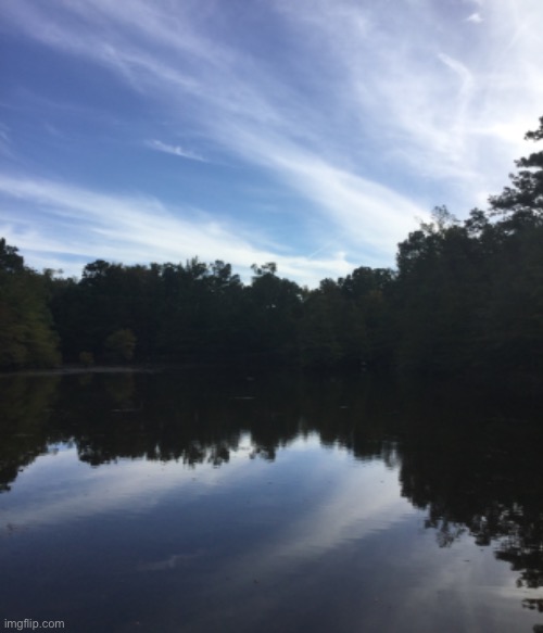 A picture of a lake near my house | image tagged in lake | made w/ Imgflip meme maker