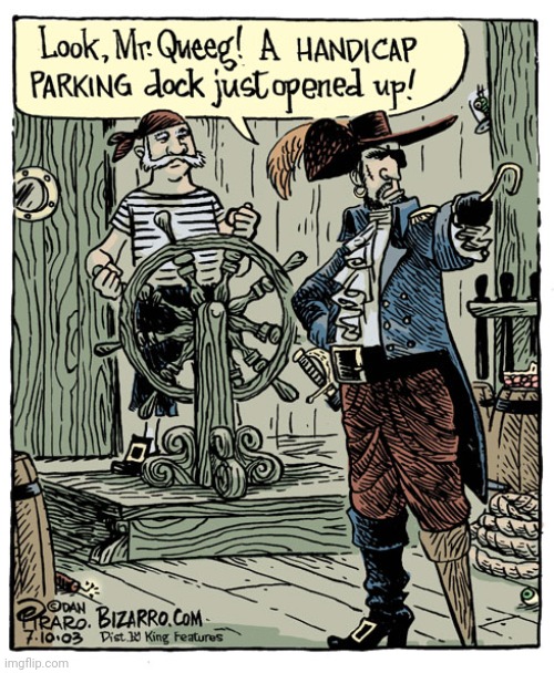 image tagged in pirates,handicapped parking space,pirate,comics/cartoons | made w/ Imgflip meme maker