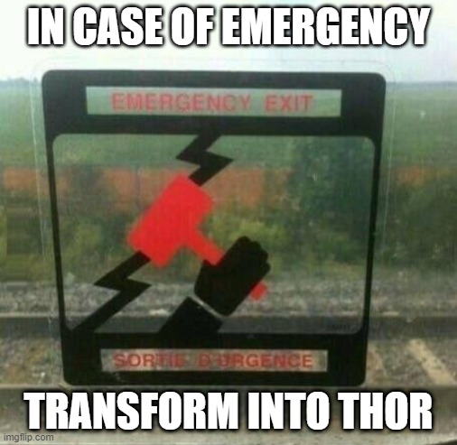 Asgard Beseetch Me! | IN CASE OF EMERGENCY; TRANSFORM INTO THOR | image tagged in thor | made w/ Imgflip meme maker