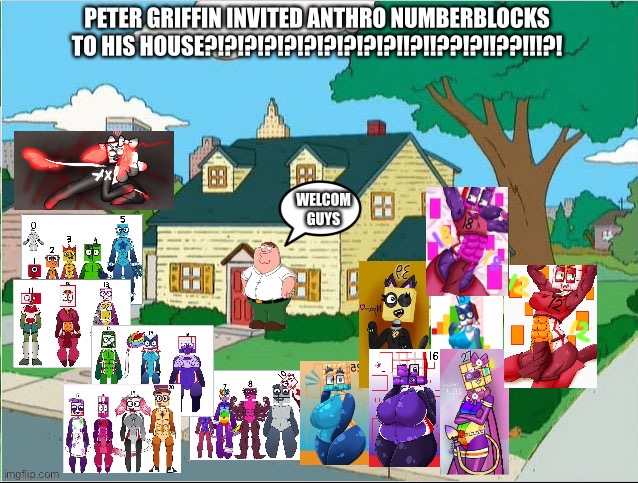 I added more | image tagged in anthro,numberblocks,peter griffin,family guy | made w/ Imgflip meme maker
