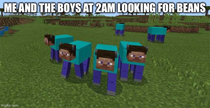 me and the boys | ME AND THE BOYS AT 2AM LOOKING FOR BEANS | image tagged in me and the boys | made w/ Imgflip meme maker