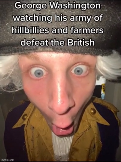Suck it British | image tagged in george washington | made w/ Imgflip meme maker