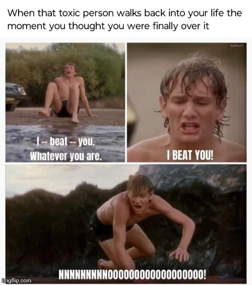 Creepshow | image tagged in relationships,funny memes,toxic,horror movie,day at the beach | made w/ Imgflip meme maker