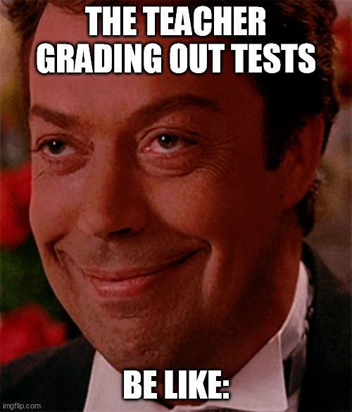 tests | THE TEACHER GRADING OUT TESTS; BE LIKE: | made w/ Imgflip meme maker