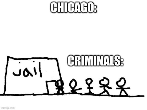 The jails in chicago need to stop letting people out for no reason, when they haven't even served time. | CHICAGO:; CRIMINALS: | image tagged in memes | made w/ Imgflip meme maker