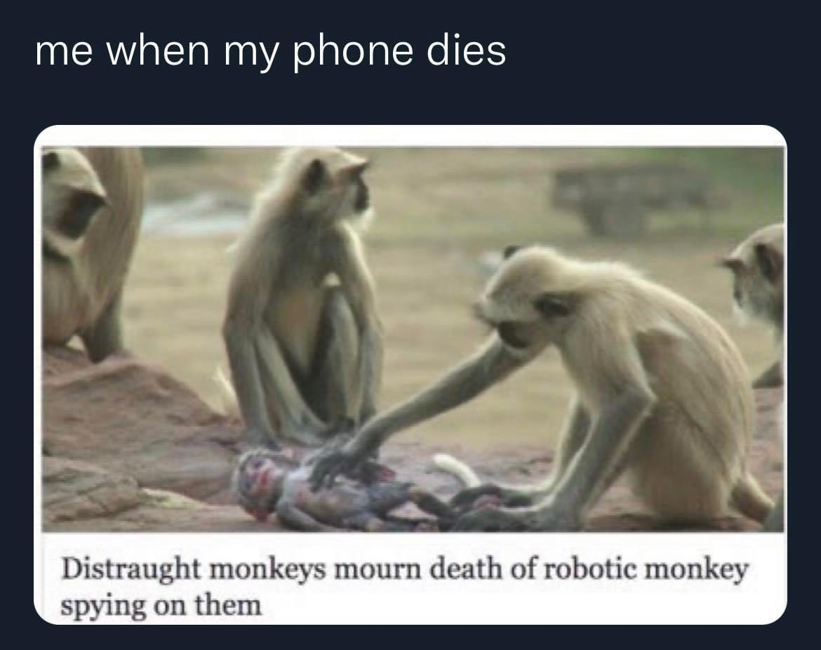 Me when my phone dies Blank Meme Template