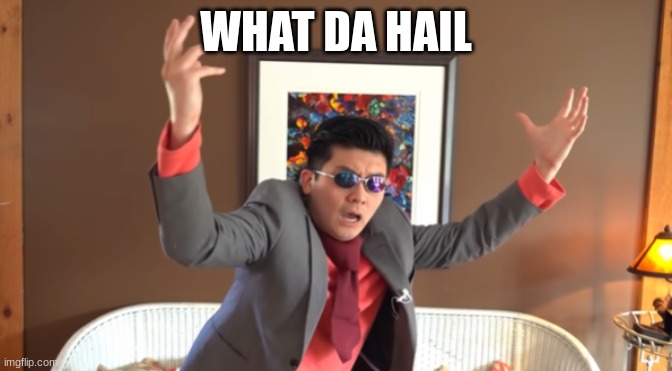 WHAT THE HAIL?! | WHAT DA HAIL | image tagged in what the hail | made w/ Imgflip meme maker