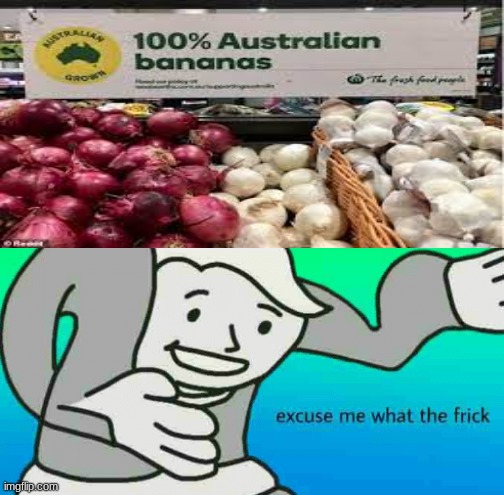 excuse me what the | image tagged in excuse me what the frick,funny,memes,you-had-one-job,bananas,onions | made w/ Imgflip meme maker