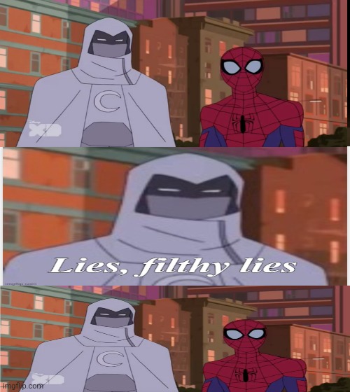 MoonKnight Spider-Man lies Blank Meme Template