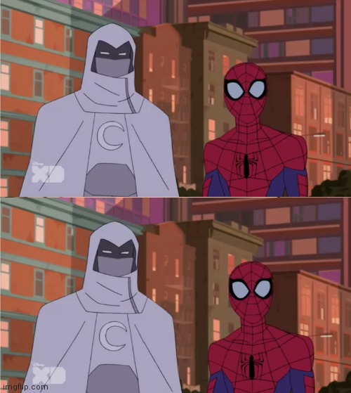 High Quality MoonKnight Spider-Man Blank Meme Template