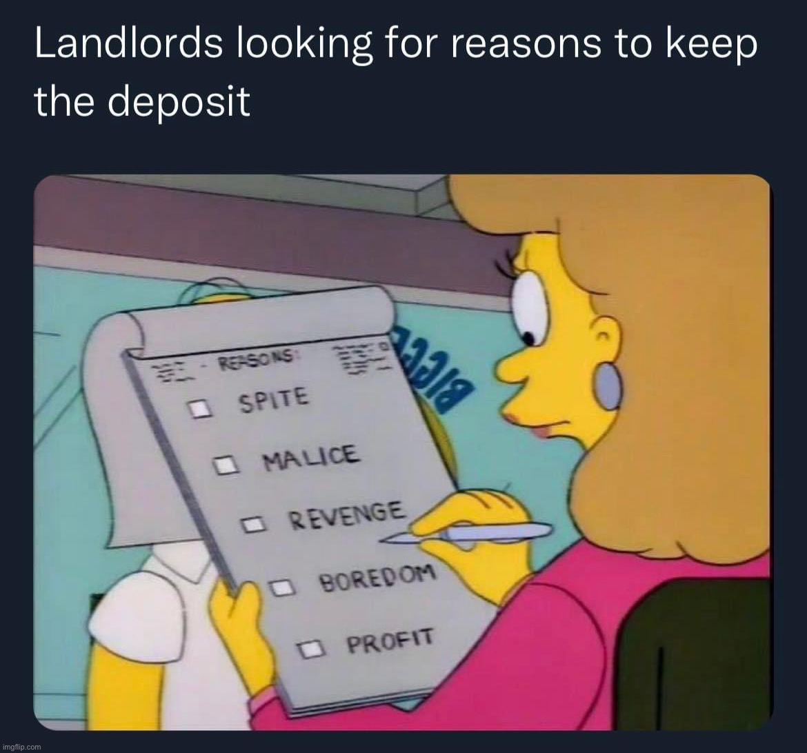 Please note I am a moderate center-Leftist, no more than strongly-worded letters for the landlords | image tagged in landlords deposit thieves,send,strongly-worded,letters,landlords | made w/ Imgflip meme maker