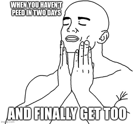 Satisfaction | WHEN YOU HAVEN'T PEED IN TWO DAYS; AND FINALLY GET TOO | image tagged in satisfaction | made w/ Imgflip meme maker