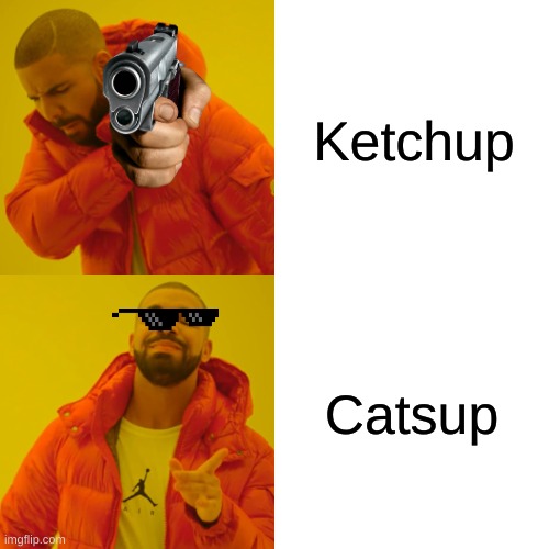 Drake Hotline Bling Meme | Ketchup; Catsup | image tagged in memes,drake hotline bling | made w/ Imgflip meme maker