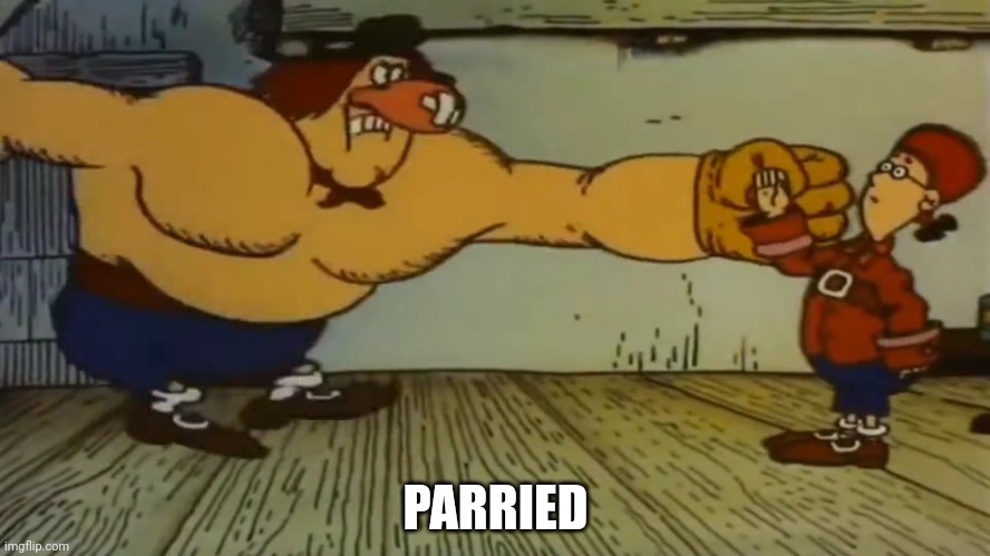 Jim Parrying | PARRIED | image tagged in jim parrying | made w/ Imgflip meme maker
