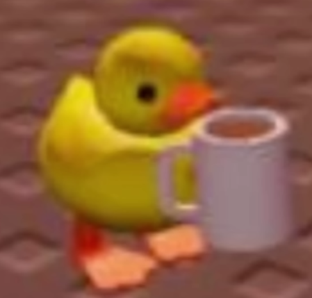 High Quality duck with coffee ug Blank Meme Template