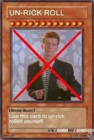 High Quality The Un-Rickroll Blank Meme Template