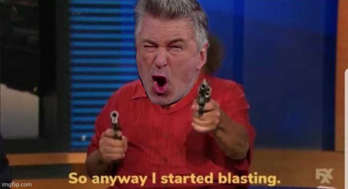 Baldwin testifying | image tagged in started blasting,baldwin,manslaughter,trial,criminal | made w/ Imgflip meme maker