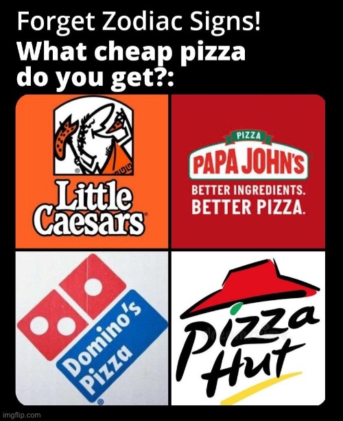 I choose Domino’s, What about you? | image tagged in memes,pizza,funny,zodiac signs,pizza time,yum | made w/ Imgflip meme maker