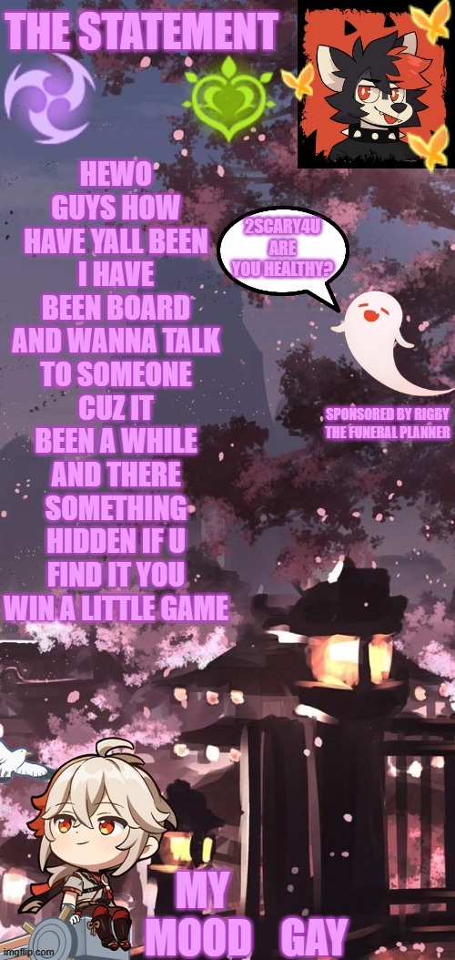 heylo | HEWO GUYS HOW HAVE YALL BEEN I HAVE BEEN BOARD AND WANNA TALK TO SOMEONE CUZ IT BEEN A WHILE AND THERE SOMETHING HIDDEN IF U FIND IT YOU WIN A LITTLE GAME; GAY | image tagged in sup broski | made w/ Imgflip meme maker