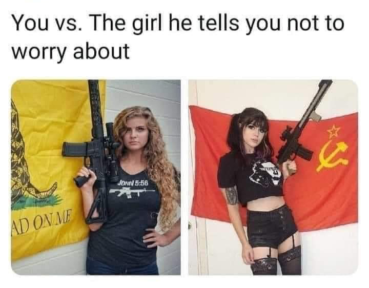 You vs. the girl he tells you not to worry about Blank Meme Template