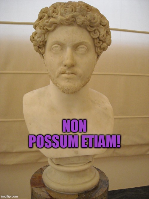 Young Aurelius | NON POSSUM ETIAM! | image tagged in oh wow are you actually reading these tags | made w/ Imgflip meme maker