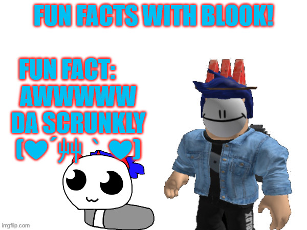 Fun Facts With Blook | AWWWWW DA SCRUNKLY (❤´艸｀❤) | image tagged in fun facts with blook | made w/ Imgflip meme maker