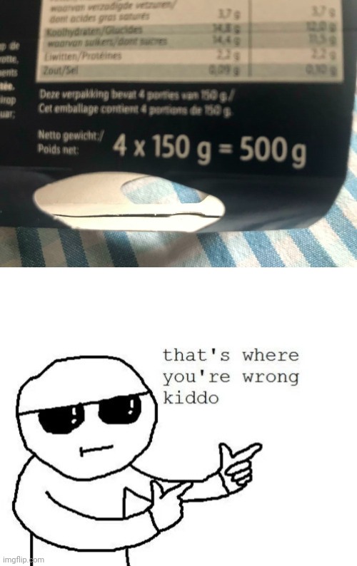 600 g not 500 g | image tagged in that's where you're wrong kiddo,you had one job,multiplication,math,memes,mathematics | made w/ Imgflip meme maker