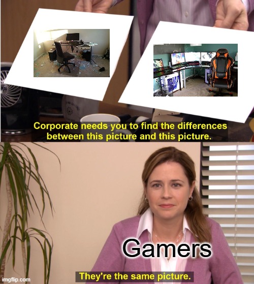 They're The Same Picture | Gamers | image tagged in memes,they're the same picture | made w/ Imgflip meme maker