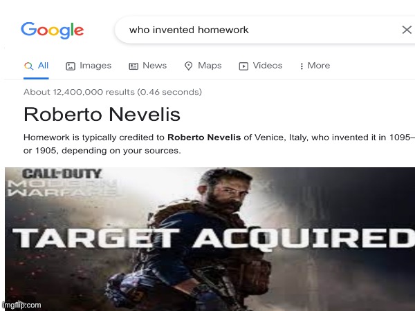 WHY | image tagged in call of duty,target,homework | made w/ Imgflip meme maker
