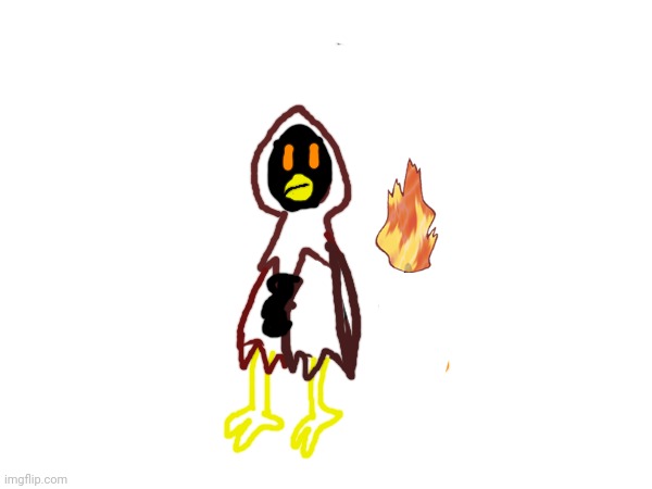 a bad drawing of my dnd character (a kenku wizard) | made w/ Imgflip meme maker