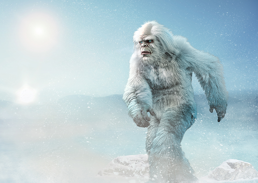 High Quality Yeti in the snow Blank Meme Template