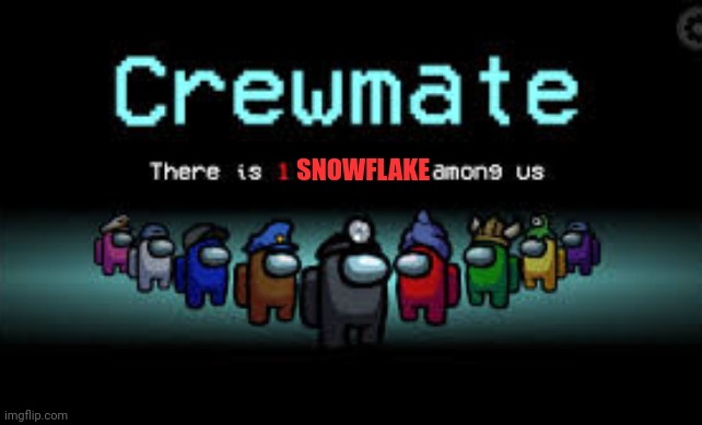 There is 1 imposter among us | SNOWFLAKE | image tagged in there is 1 imposter among us | made w/ Imgflip meme maker