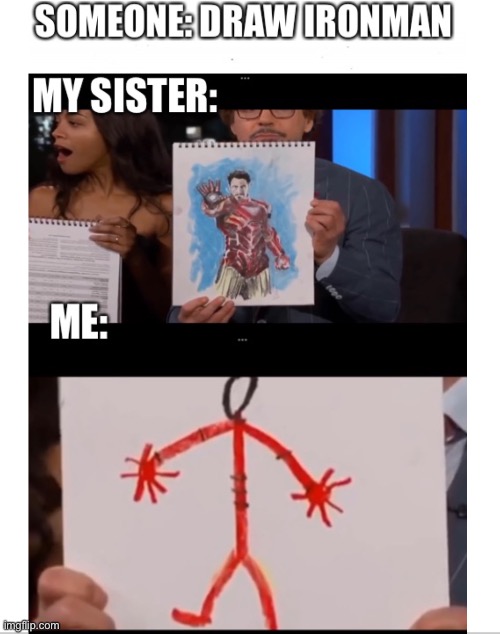 Bad drawer | image tagged in iron man,drawing | made w/ Imgflip meme maker