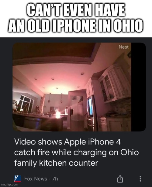 CAN’T EVEN HAVE AN OLD IPHONE IN OHIO | image tagged in ohio | made w/ Imgflip meme maker