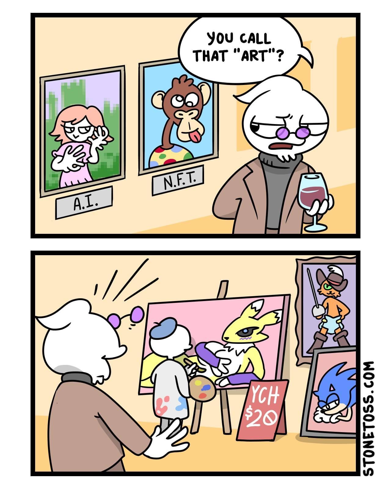 High Quality Stonetoss AI Art Blank Meme Template