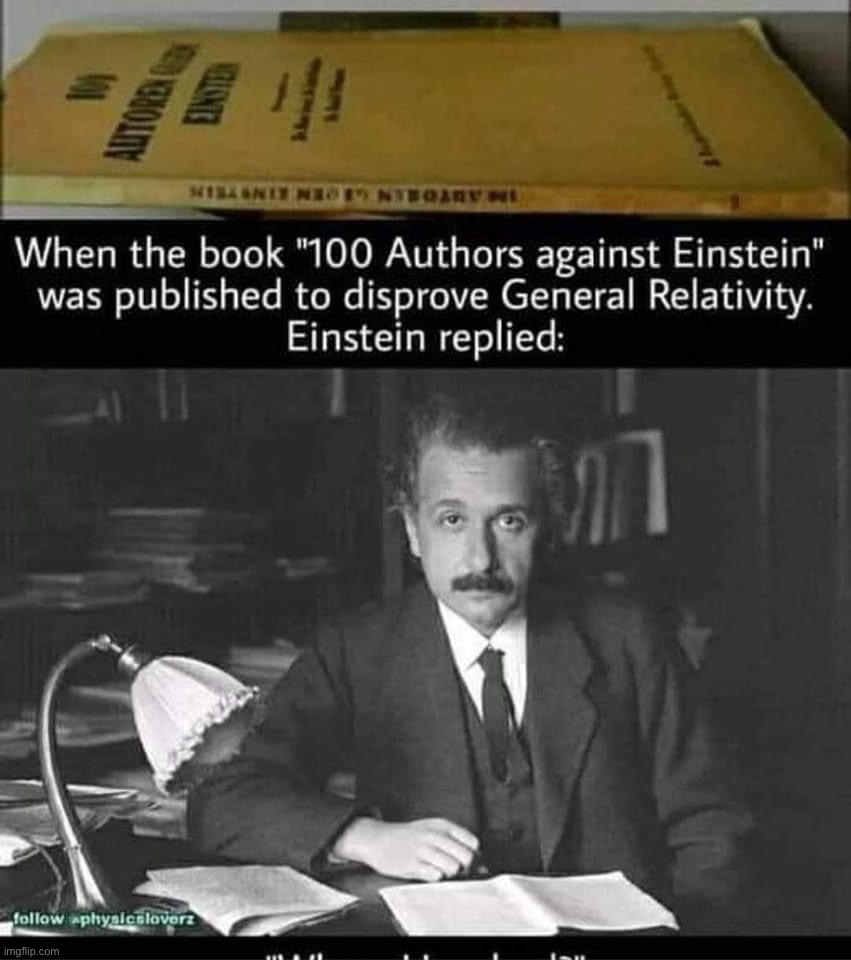 On this day in history, Einstein silenced his critics and doubters with a single thousand-yard stare. #AlphaEnergy | image tagged in einstein replied,a,l,p,ha,energy | made w/ Imgflip meme maker
