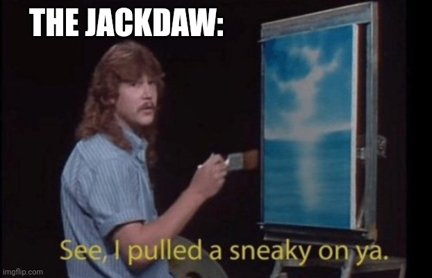 I pulled a sneaky | THE JACKDAW: | image tagged in i pulled a sneaky | made w/ Imgflip meme maker