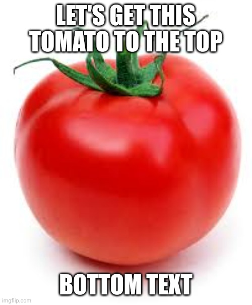 This is not upvote begging | LET'S GET THIS TOMATO TO THE TOP; BOTTOM TEXT | image tagged in tomato,yes | made w/ Imgflip meme maker