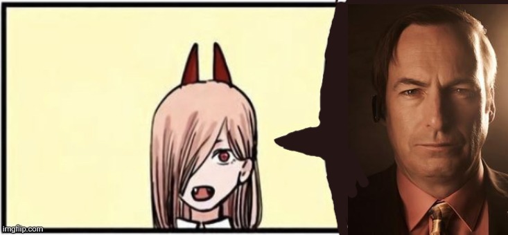 Chainsaw man based | image tagged in power pie | made w/ Imgflip meme maker