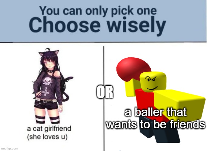 ima pick baller | OR; a baller that wants to be friends | image tagged in baller | made w/ Imgflip meme maker