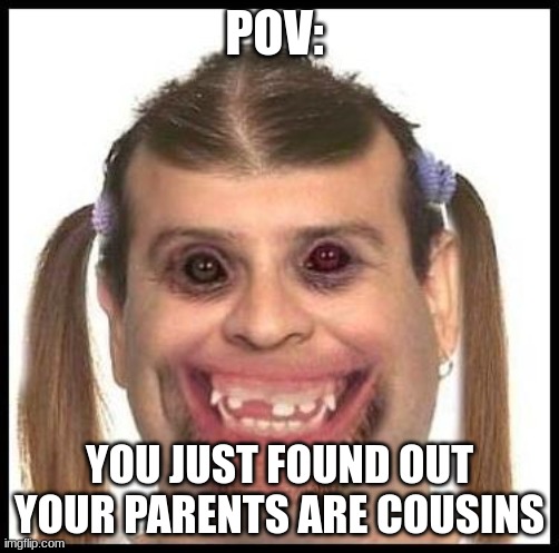 Ugly girls | POV:; YOU JUST FOUND OUT YOUR PARENTS ARE COUSINS | image tagged in ugly girls | made w/ Imgflip meme maker