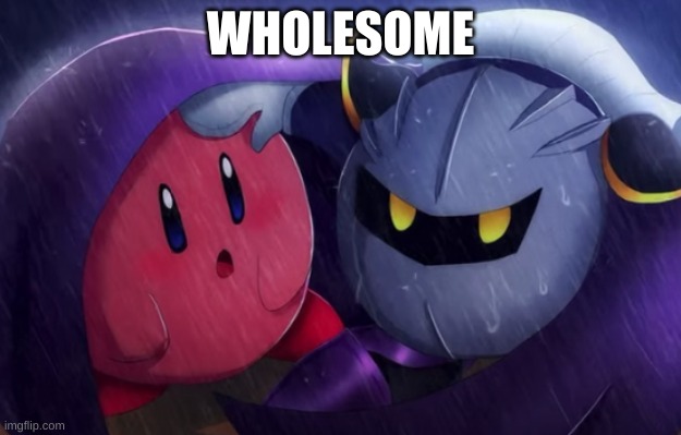 Kirby an meta night | WHOLESOME | image tagged in kirby an meta night,meme,funny | made w/ Imgflip meme maker