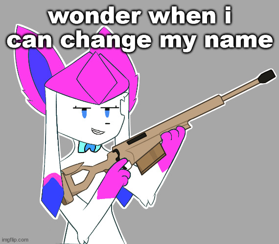 sylc with a gun | wonder when i can change my name | image tagged in sylc with a gun | made w/ Imgflip meme maker