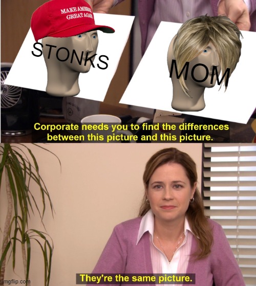 You Sure | STONKS; MOM | image tagged in memes,they're the same picture | made w/ Imgflip meme maker