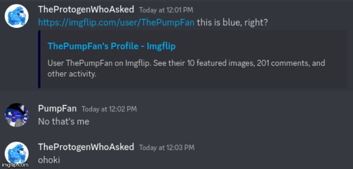 nvm i thought it was blue was it isn't | made w/ Imgflip meme maker